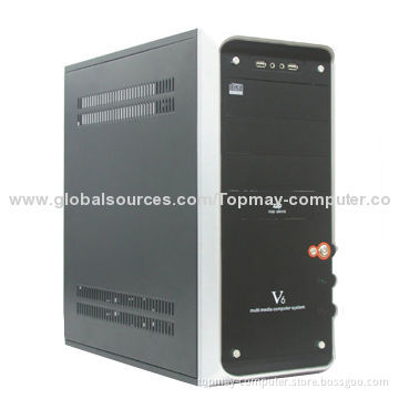 ATX Computer Case with Power Supply, Made of 0.5mm SECC or SGCC Material/Measures 385 x 185 x 413mm